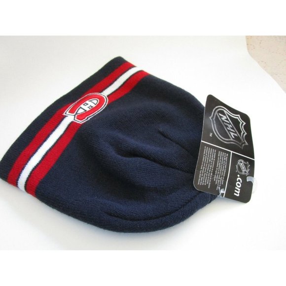 NHL Other - NHL Montreal Canadiens Basic Uncuffed Knit Hat Beanie NWT Youth Hockey Team Hat